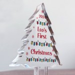 Personalised Baby Girl Boys 1st Christmas Ornament Acrylic Tree