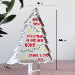 Personalised First Christmas In Our New Home Acrylic Tree Plaque