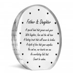 Dad and Daughter Gifts Acrylic Plaque Father And Daughter Plaque