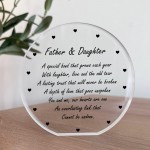 Dad and Daughter Gifts Acrylic Plaque Father And Daughter Plaque