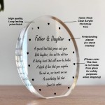 Dad and Daughter Gifts Acrylic Plaque Father And Daughter Plaque