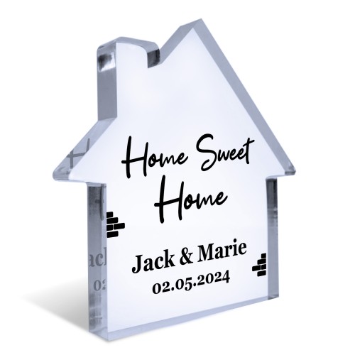 Personalised Home Sweet Home Plaque Housewarming Handmade 