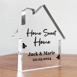 Personalised Home Sweet Home Plaque Housewarming Handmade 