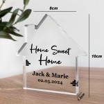 Personalised Home Sweet Home Plaque Housewarming Handmade 