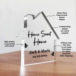 Personalised Home Sweet Home Plaque Housewarming Handmade 