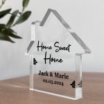 Personalised Home Sweet Home Plaque Housewarming Handmade 