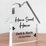 Personalised Home Sweet Home Plaque Housewarming Handmade 