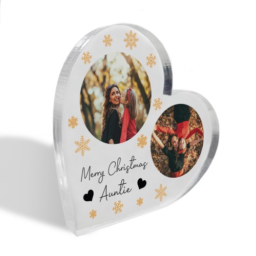 Merry Christmas Auntie Gift Personalised Acrylic Plaque