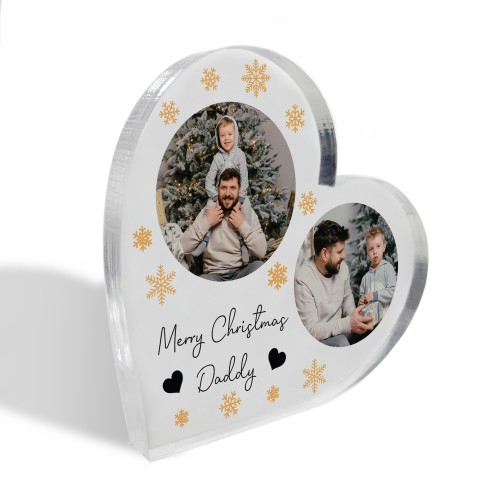 Merry Christmas Daddy Gift Personalised Acrylic Plaque With Phot