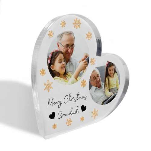 Merry Christmas Grandad Gift Personalised Acrylic Plaque