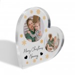 Merry Christmas Nanny Gift Personalised Acrylic Plaque With Phot