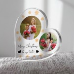 Merry Christmas To My Sister Gift Personalised Acrylic Plaque