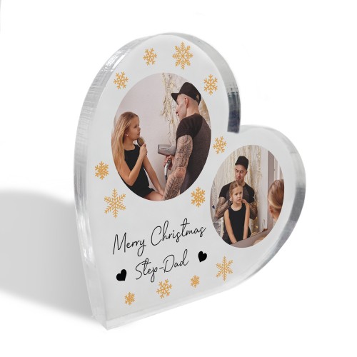 Merry Christmas Step Dad Gift Personalised Acrylic Plaque