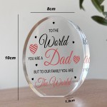 Dad Gifts Acrylic Plaque Dad Gifts Christmas Birthday Gift