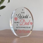 Dad Gifts Acrylic Plaque Dad Gifts Christmas Birthday Gift