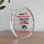 5th Anniversary Wedding Gifts for Wife Couple Gift Acrylic Sign