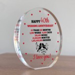 40th Anniversary Wedding Gifts for Wife Couple Gift Acrylic Sign