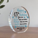 13th Birthday Gifts For Son Grandson Nephew Acrylic Plaque