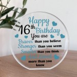 16th Birthday Gifts For Son Grandson Nephew Acrylic Plaque