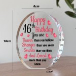 16th Birthday Gifts For Daughter Granddaughter Niece Plaque