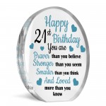 21st Birthday Gifts For Son Grandson Nephew Acrylic Plaque