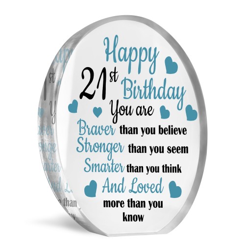 21st Birthday Gifts For Son Grandson Nephew Acrylic Plaque