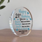 21st Birthday Gifts For Son Grandson Nephew Acrylic Plaque