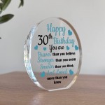 30th Birthday Gifts For Son Grandson Nephew Acrylic Plaque