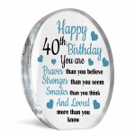 40th Birthday Gifts For Dad Uncle Son Acrylic Plaque Keepsake