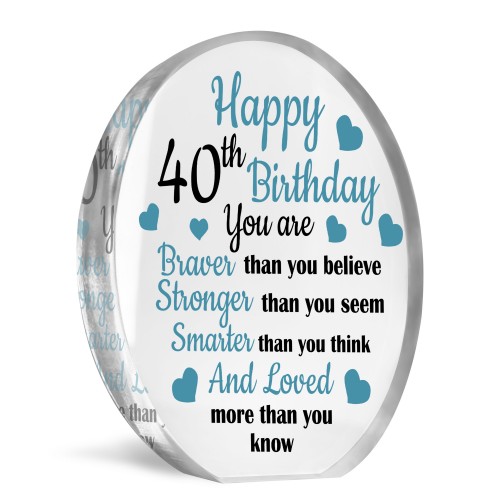 40th Birthday Gifts For Dad Uncle Son Acrylic Plaque Keepsake