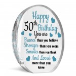 50th Birthday Gifts For Dad Uncle Son Acrylic Plaque Keepsake