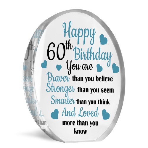 60th Birthday Gifts For Dad Uncle Son Grandad Acrylic Plaque