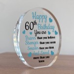 60th Birthday Gifts For Dad Uncle Son Grandad Acrylic Plaque