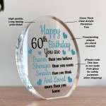 60th Birthday Gifts For Dad Uncle Son Grandad Acrylic Plaque