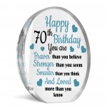 70th Birthday Gifts For Dad Uncle Son Grandad Acrylic Plaque