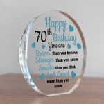 70th Birthday Gifts For Dad Uncle Son Grandad Acrylic Plaque