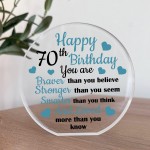 70th Birthday Gifts For Dad Uncle Son Grandad Acrylic Plaque