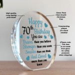 70th Birthday Gifts For Dad Uncle Son Grandad Acrylic Plaque