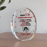 50th Anniversary Wedding Gifts for Wife Couple Gift Acrylic Sign