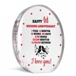 1st Anniversary Wedding Gifts for Wife Couple Gifts Acrylic Sign