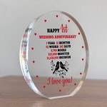 1st Anniversary Wedding Gifts for Wife Couple Gifts Acrylic Sign