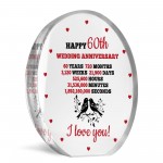 60th Anniversary Wedding Gifts for Wife Couple Gift Acrylic Sign