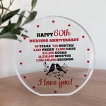 60th Anniversary Wedding Gifts for Wife Couple Gift Acrylic Sign