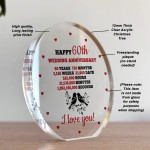 60th Anniversary Wedding Gifts for Wife Couple Gift Acrylic Sign