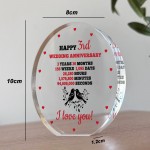 3rd Anniversary Wedding Gifts for Wife Couple Gifts Acrylic Sign