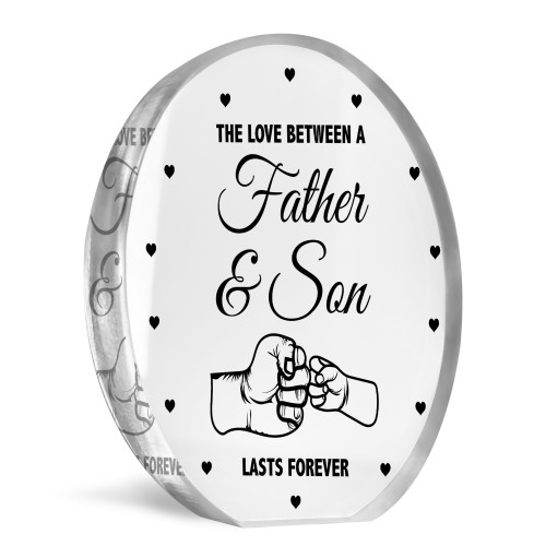 Dad Gifts from Son Beautiful Acrylic Plaque Father And Son