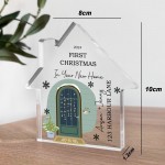 Personalised First Christmas In Your New Home Acrylic Christmas 