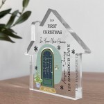 Personalised First Christmas In Your New Home Acrylic Christmas 