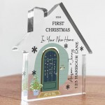 Personalised First Christmas In Your New Home Acrylic Christmas 