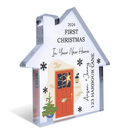 First Christmas in Your New Home Gift Personalised Acrylic